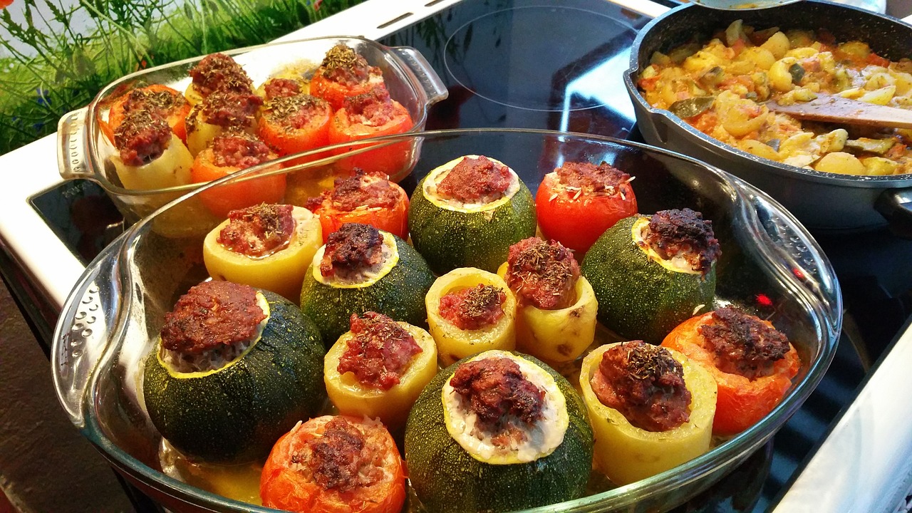 Stuffed Peppers with Rice and Ground Meat