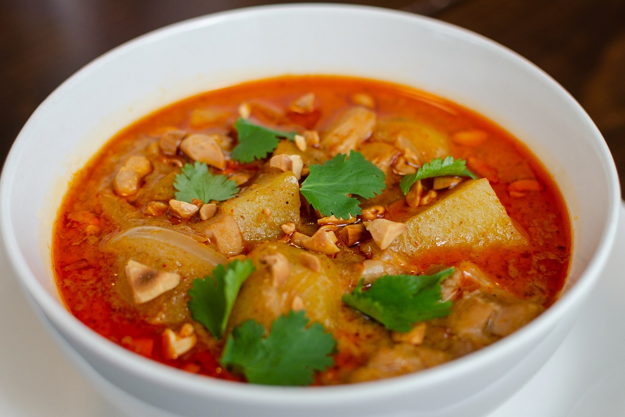 Enjoying Massaman Curry at Home