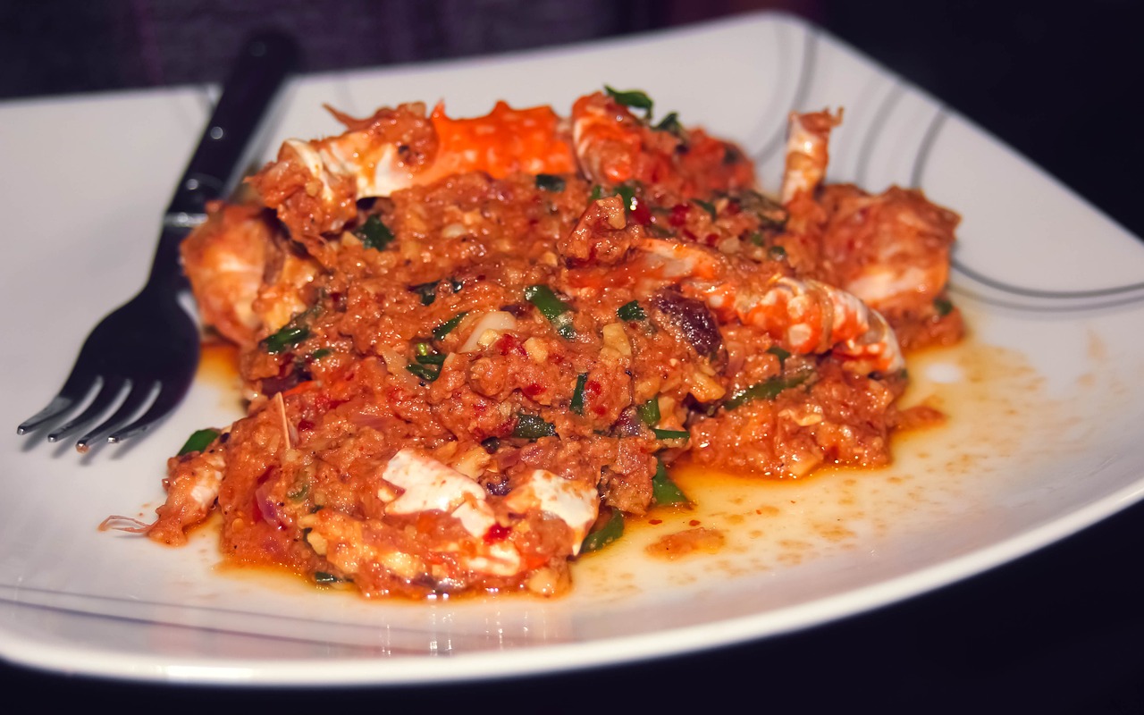 Preparación del curry de mariscos