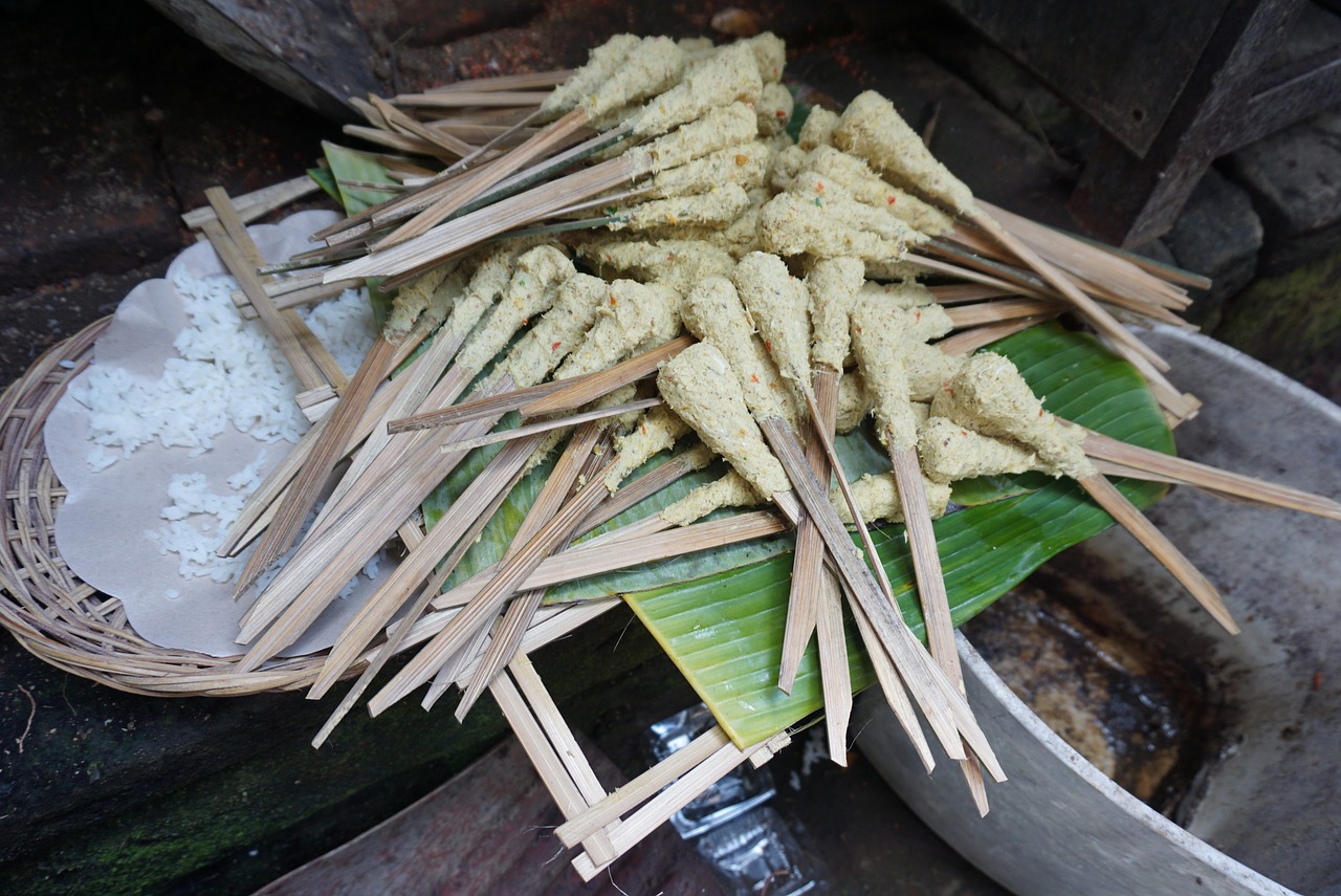 Indonesian Sate Ayam: Grilled Chicken Skewers with Peanut Sauce